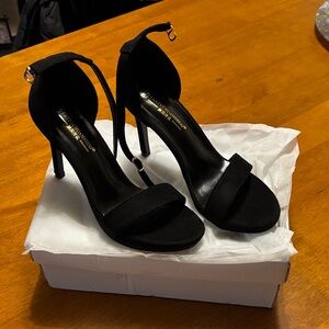 Elegant Black High Heel Sandals